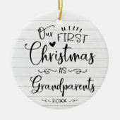 Unsere ersten Weihnachten als Großeltern Niedlich  Keramik Ornament (Vorne)