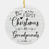 Unsere ersten Weihnachten als Großeltern Niedlich  Keramik Ornament (Hinten)