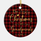 Unsere ersten Weihnachten als Großeltern Niedlich  Keramik Ornament (Vorne)