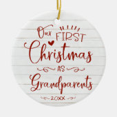 Unsere ersten Weihnachten als Großeltern Niedlich  Keramik Ornament (Vorne)