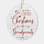 Unsere ersten Weihnachten als Großeltern Niedlich  Keramik Ornament (Links)