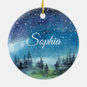 Unsere ersten Weihnachten als Großeltern-Ornament Keramik Ornament (Hinten)