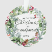 Unsere ersten Weihnachten als Großeltern Pfeffermi Ornament (Vorderseite)