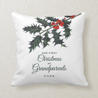Unsere ersten Weihnachten als Großeltern Vintag Ho Kissen