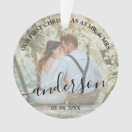 Unsere ersten Weihnachten als Herr. & Mrs. Hochzei Ornament