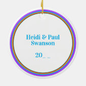 Unsere ersten Weihnachten als Herr. & Mrs. Lights Keramik Ornament (Hinten)