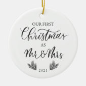 Unsere ersten Weihnachten als Herr. & Mrs. mit dem Keramik Ornament (Vorne)