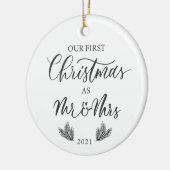 Unsere ersten Weihnachten als Herr. & Mrs. mit dem Keramik Ornament (Links)
