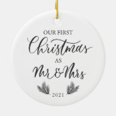 Unsere ersten Weihnachten als Herr. & Mrs. mit dem Keramik Ornament (Hinten)
