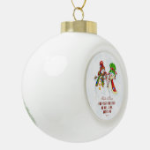 Unsere ersten Weihnachten als Herr. & Mrs. Niedlic Keramik Kugel-Ornament (Links)