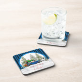 Unsere ersten Weihnachten als Herr. & Mrs. Ornamen Getränkeuntersetzer (Rechte Seite)