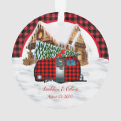 Unsere ersten Weihnachten als Herr. & Mrs. Ornament (Rückseite)