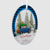 Unsere ersten Weihnachten als Herr. & Mrs. Ornament (Vorderseite)