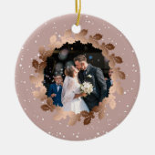 Unsere ersten Weihnachten als Herr. & Mrs. wedding Keramik Ornament (Vorne)