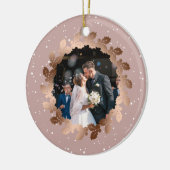 Unsere ersten Weihnachten als Herr. & Mrs. wedding Keramik Ornament (Links)