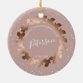 Unsere ersten Weihnachten als Herr. & Mrs. wedding Keramik Ornament (Hinten)