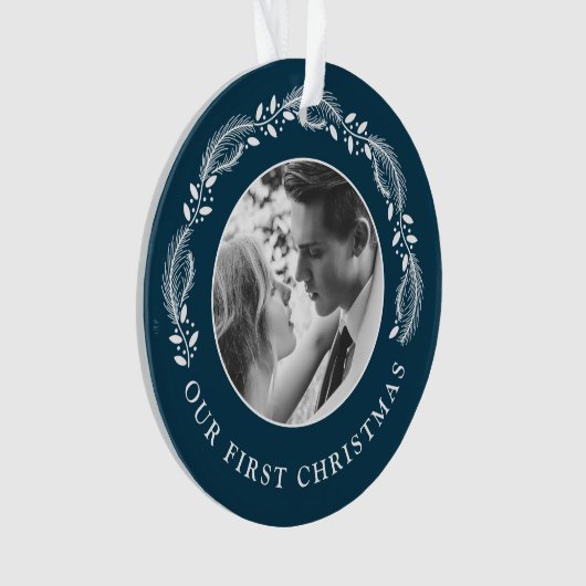 Unsere ersten Weihnachten als Herr. & Mrs. wedding Ornament (Vorderseite)