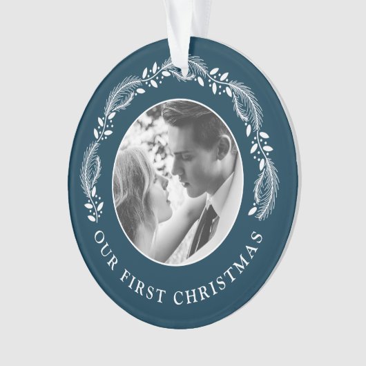 Unsere ersten Weihnachten als Herr. & Mrs. wedding Ornament (Vorderseite)