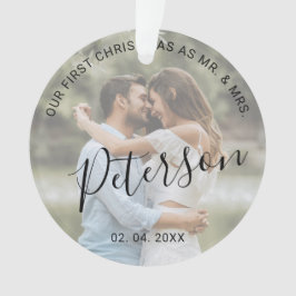 Unsere ersten Weihnachten als Herr. & Mrs. wedding Ornament