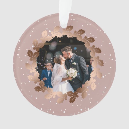 Unsere ersten Weihnachten als Herr. & Mrs. wedding Ornament (Vorderseite)