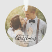 Unsere ersten Weihnachten als Herr und Frau 2020 Ornament (Rückseite)