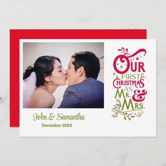 Unsere ersten Weihnachten als Herr und Frau Foto (Vorne/Hinten)