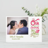 Unsere ersten Weihnachten als Herr und Frau Foto (Stehend Vorderseite)