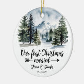 Unsere ersten Weihnachten als Herr und Frau Gift, Keramik Ornament (Links)