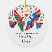 Unsere ersten Weihnachten als Herr und Frau. Keramik Ornament (Hinten)