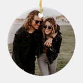 Unsere ersten Weihnachten als Herr und Frau Newlyw Keramik Ornament (Hinten)