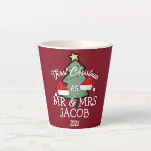 Unsere ersten Weihnachten als Herr und Frau Newlyw Milchtasse