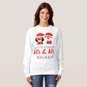 Unsere ersten Weihnachten als Herr und Frau Newlyw Sweatshirt (Vorne ganz)