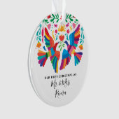 Unsere ersten Weihnachten als Herr und Frau. Ornament (Vorderseite)