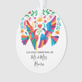 Unsere ersten Weihnachten als Herr und Frau. Ornament (Vorderseite)