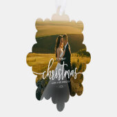 Unsere ersten Weihnachten als Herr und Frau. Ornament Karte (Rechts)