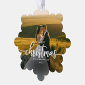 Unsere ersten Weihnachten als Herr und Frau. Ornament Karte (Linke Ecke)