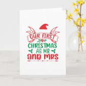 Unsere ersten Weihnachten als Herr und Frau-Weihna Karte (Gelbe Blume)