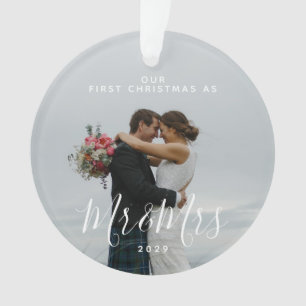 Unsere ersten Weihnachten als Herr und Frau White Ornament