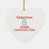 Unsere ersten Weihnachten als Herr und Herr Gay Th Keramik Ornament (Hinten)