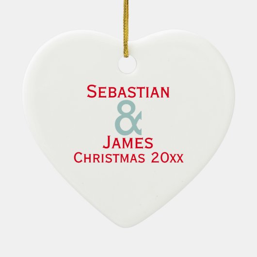 Unsere ersten Weihnachten als Herr und Herr Gay Th Keramik Ornament (Hinten)