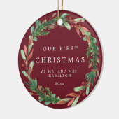 Unsere ersten Weihnachten als Keramik von Herrn Wr Keramik Ornament (Links)