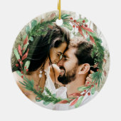 Unsere ersten Weihnachten als Keramik von Herrn Wr Keramik Ornament (Hinten)