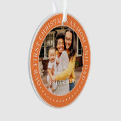 Unsere ersten Weihnachten als Mama und Vater einfa Ornament (Vorderseite)