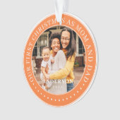 Unsere ersten Weihnachten als Mama und Vater einfa Ornament (Vorderseite)