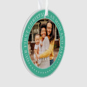 Unsere ersten Weihnachten als Mama und Vater einfa Ornament (Vorderseite)