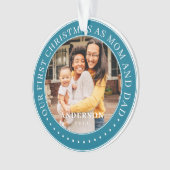 Unsere ersten Weihnachten als Mama und Vater einfa Ornament (Vorderseite)