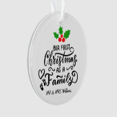 Unsere ersten Weihnachten als Mama und Vater Foto Ornament (Vorderseite)