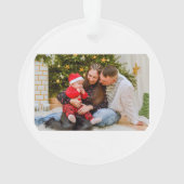 Unsere ersten Weihnachten als Mama und Vater Foto Ornament (Rückseite)