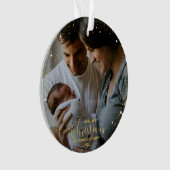 Unsere ersten Weihnachten als Mama und Vater Gilde Ornament (Vorderseite)