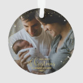 Unsere ersten Weihnachten als Mama und Vater Gilde Ornament (Rückseite)